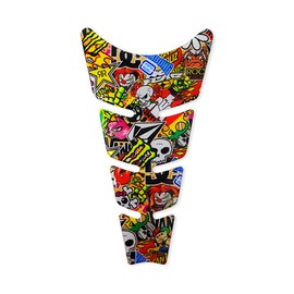 Quattroerre 18186 Tank Protectors Moto Sticker Bomb Universal Slim