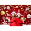 CHAIYA 8x6ft Red Christmas Backdrop Merry Christmas Party Backdrop Christmas