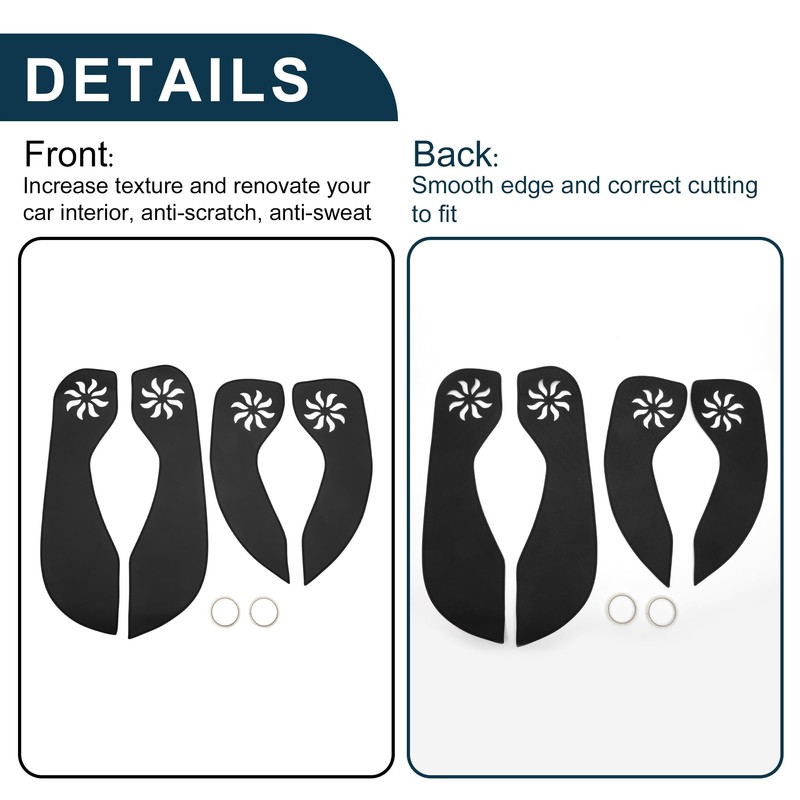 X AUTOHAUX Leather Car Door Anti Kick Pad Sticker for