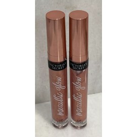 Victoria's Secret 2 Victoria's Secret Metallic Glow Lip Shine Gloss - Rose Gold - 0.11 oz Sealed