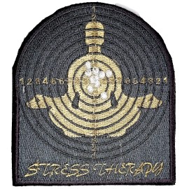 Unbranded  STRESS THERAPY Tactical Embroidered Patch 3.5" x 4" ACU LIGHT
