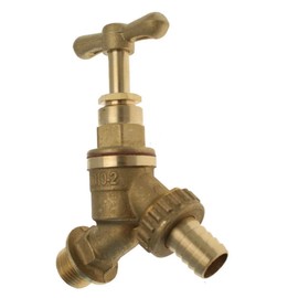 WRAS 1/2" BSP Brass Garden Tap, BS1010 Compliant Outside Tap, Durable Cold or Hot Outdoor Tap Bib Tap for Garden Use