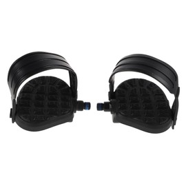 BESPORTBLE 1 Pair Replacement Bike Pedals for Exercise Bike Pedal Fitness Trainer Cycling Accessories Flat Black Block Design