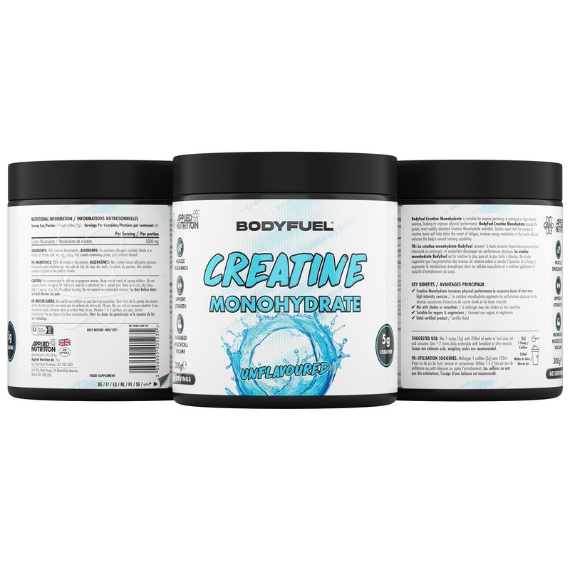 Applied Nutrition BodyFuel Creatine Monohydrate Powder, Increases High-Intensity Physical Performance,