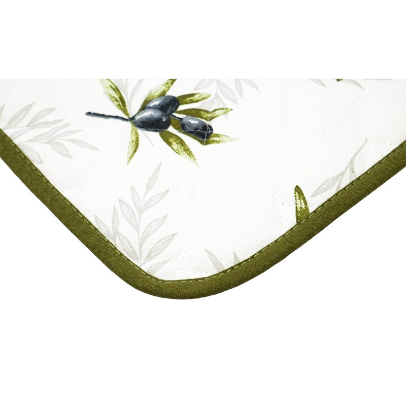 Lashuma Pot Holder Set Olive Green - White, 2 x