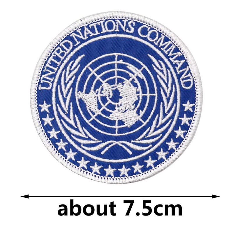 2 Pack Embroidered Patches United Nations Command Badge with Hook