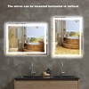 24''X32'' LED Bathroom Mirror with Lights, Built-in Bluetooth Speaker, Anti-Fog