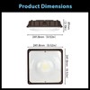 HYPERLITE LED Canopy Light 45W 6300Lumens,9.5"x9.5" LED Canopy Lights 5000K