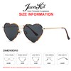 JOVAKIT Polarized Heart Sunglasses for Women Fashion Lovely Style Metal