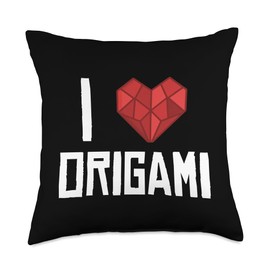 Easy Best Origami Crane Paper Gifts For Beginners I Love Paper Crane Folding Owl Master Origami Throw Pillow, 18x18, Multicolor