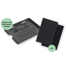All-Fresh Filter Holder's x 2 – The Odour Filter Solution for Food Waste Caddies & Household Bins + 4 Carbon Filters