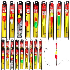 Floats Fishing Set 27 Pieces Float Fishing Floats Set with Plumb Lead, Fishing Line and Hook (5#, 7#, 9#) Fishing Accessories Floats for Coarse Fish Trout Eel Zander, Ideal for Lake River Stream
