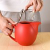 Yundu 32 ounce Red Porcelain Tea Pot - Stainless Steel