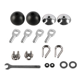 Laroal 17pcs Cable Attachments For Gym Solid Rope Attachments For 5mm Gym Pulley Cable Machine Fitness Equipment For Home Gym Cable Replacement Parts Rope Attachments