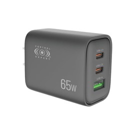 CONTROL EXPERT Cargador USB C 65W con 3 Puertos, Cargador Tipo C Turbo Portátil para Viajar Compatible con Laptop Celular Carga Rápida