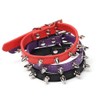 Yiwong Spiked Leather Dog Collar, Bullet Nail Rivet Dog Collar,