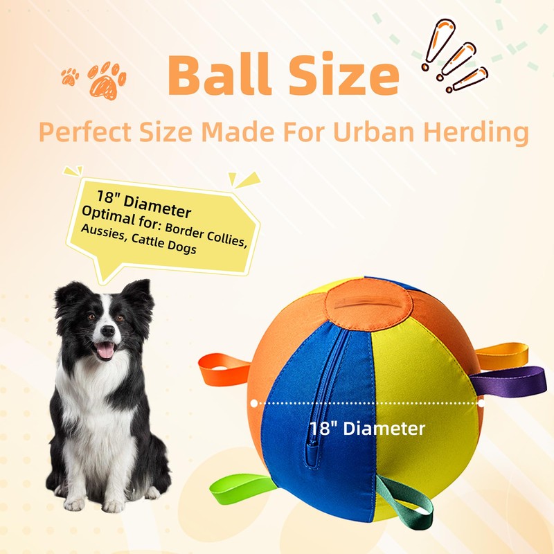 18 Inch Herding Ball for Dogs, Herding Dog Toys for