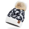C.C Exclusives Soft Beanie hat with Leopard Pattern and Fur