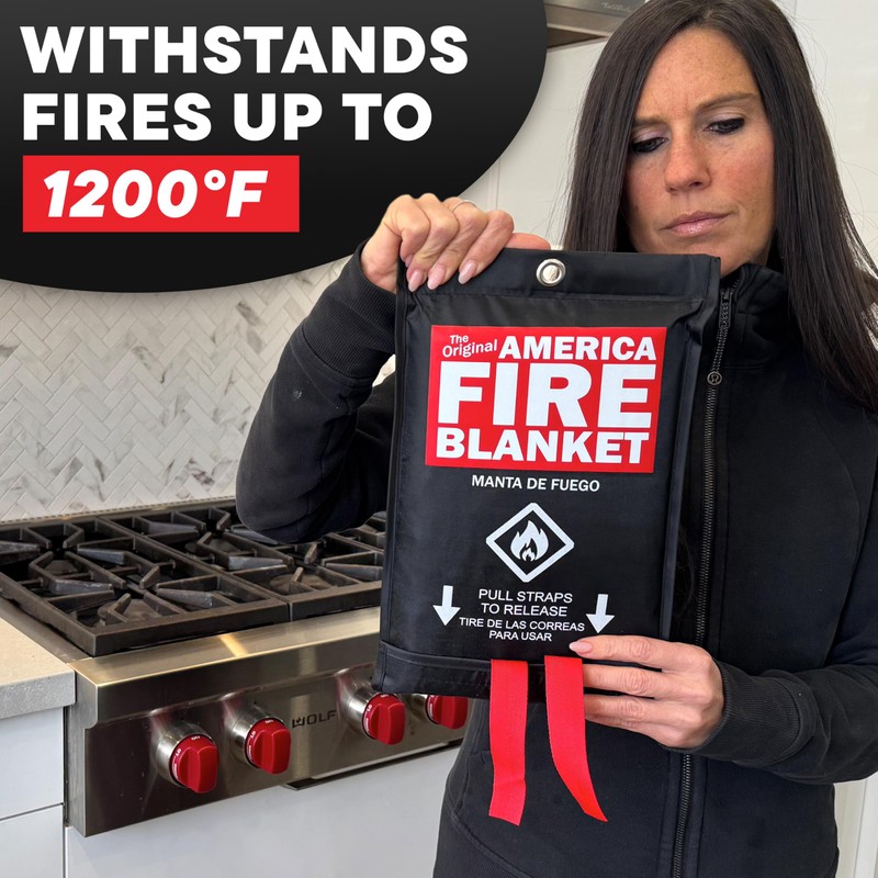 America Fire Blanket, Fire Blanket (1pk) Puts Out Fires in