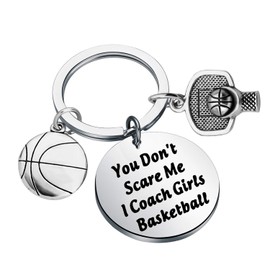 CHOORO Basketball Gift Basketball Mom Gift You Don’t Scare Me I Coach Girl Basketball Basketball Lover Jewelry (you don't scare me Kcst)