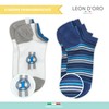 LEON D'ORO Socken für Kinder, Baumwolle, Schottlandgarn, 4 Paar, leicht