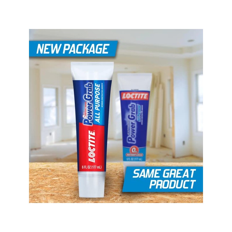 Loctite Power Grab Express All Purpose Construction Adhesive, Versatile Construction
