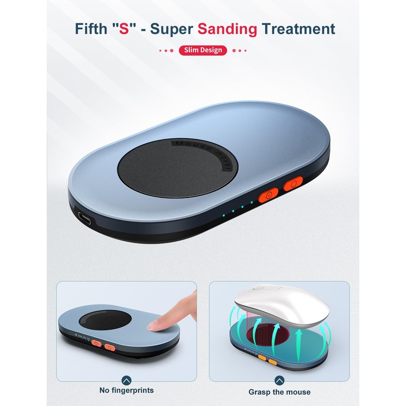 STARVIKY Undetectable Mechanical Mouse Jiggler, Ultra-Slim Mouse Mover, with Random