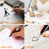 DOETYD Erasable Pens Black Erasable Gel Pens with Eraser 0.5mm