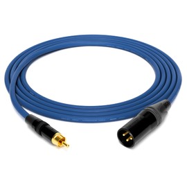 enoaudio Mogami 2534 Quad Professional Studio Cable, Neutrik Gold RCA RCA - XLR Male, HiFi, Blue, 2.0 m