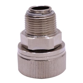 BORRITT 1" NPT Female to 3/4" NPT Male Fuel Hose Swivel 360 Rotating Connector Heavy Brass Nipples Pipe Fittings Fuel Nozzle Coupling for Diesel Gasoline Kerosene