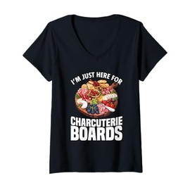 Womens Charcuterie Board Making Slate Food Cheese Board Charcuterie V-Neck T-Shirt