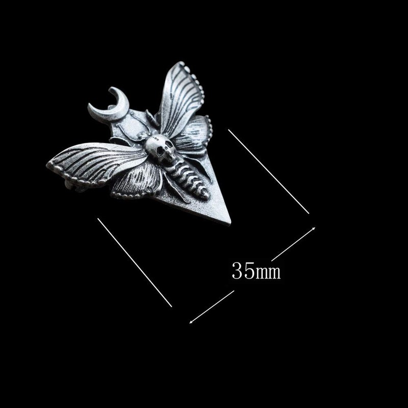 SanLan Death's Head Hawkmoth Moth Brooch Death's-Head Hawkmoth Gothic Halloween