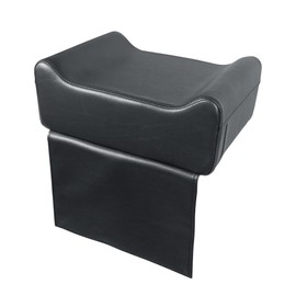 Salon Booster Seat for Kids Thick Cushioned Haircut Stool, Portable & Waterproof – Fits Barber Chairs, Salon Non-Slip, Easy-Clean, Soft Leather,Perfect for Stylists & Parents(Concave，Black)