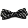 [8] Striped Bow Tie with Polka Dots, I / Black