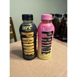 PRIME NEW ULTRA RARE PRIME Hydration UFC 300 & STRAWBERRY BANANA Set -Brand New Sealed