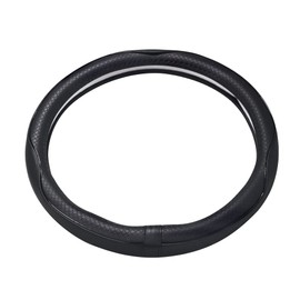 ESEWALAS Universal Car Steering Wheel Cover,Anti-Slip Leather Steering Wheel Cover,Sports Style Steering Wheel Protector,Car Interior Accessories Auto Steering Wheel Covers (Black with Purple)