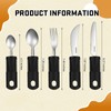 Uiifan 2 Set (10 Pcs) Adaptive Utensils for Hand Tremors,