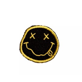 Rock Band Patch Nirvana Patch Iron on Embroidered Band Patch Smiley Face Logo