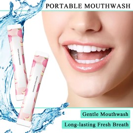 Travel Size Mouthwash,Mini Mouthwash Travel Size Bulk Portable Mouth Wash Set,Individual Small Travel Mouth Wash Packets for Fresh Breath(Pack of 60) A13