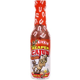 KICKIN' Carolina Reaper Cajun Hot Sauce – Try if you dare – Perfect Gourmet Gift for the Hot Sauce Fan
