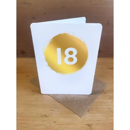 Brainbox Candy - 18th Age Happy Birthday Card - Gold Foiled Cute Mini Card - Blank Inside - Perfect For Besties Friends Mates Him Her Boyfriend Girlfriend