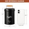 GMISUN Coffee Canister, 33 Fl Oz/1L Black Grounds Container for