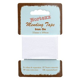 Nortexx Iron On Repair Tape-White, 100% Cotton, 14 x 8 x 1 cm