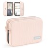 EPEDAL24 Preppy Makeup Bag, Rectangle Double Detachable Cosmetic Organizer, Clear