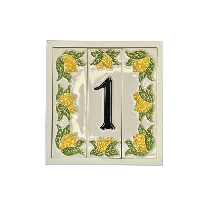 Italian Hand Painted Lemon Ceramic Tiles with the Option of