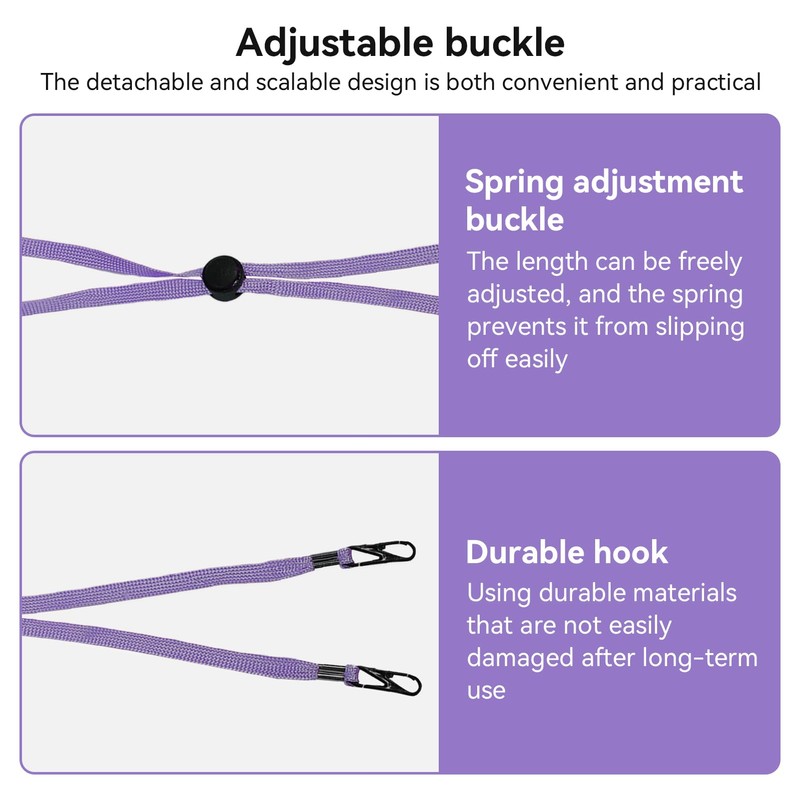2Pcs Windproof Rope for Hat, Flexible Adjustable Hat Strap Removable
