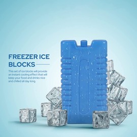 SAVEX Freezer Blocks With Non Toxic & Lightweight Material For Food Fresh Drinks Resuable Ice Packs Cooler Bag, Lunch Box | Ice Blocks For Cool Bags | Freezer Blocks | Ice Packs Reusable (3)