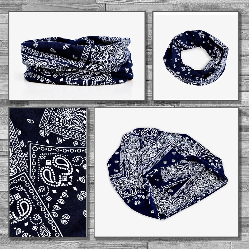 Rex Standard CH080 Knit Hat, Paisley Pattern, Neck Warmer Cap,