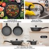 Granite-Black 10-11-12in Universal Lid for Pots,Pans,Skillets,Replacement Frying Pan Cover,Cookware Lids,Tempered
