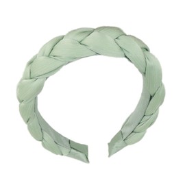 Braided headband, wide headband, women's hair band, fashion hair accessories, non-slip hair accessories, for women and girls, for make-up, shower, skin care, birthday, party, light green